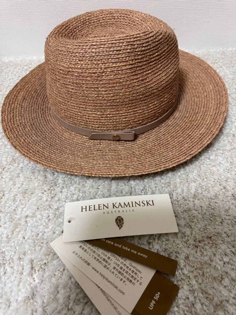 未使用　HELEN KAMINSKI ラフィアハット　麦わら帽子 UPF 50+