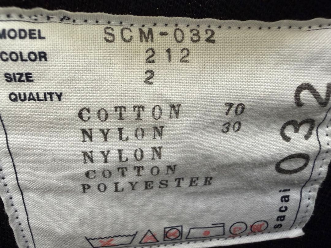 sacai スウェット　サイズ02