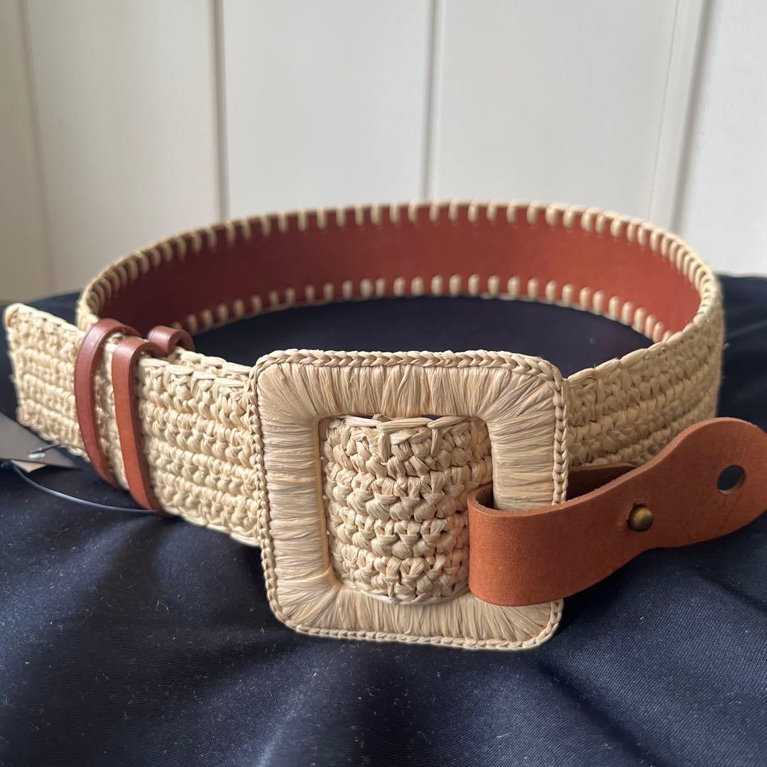 【新品タグ付き】POLO RALPH LAUREN 幅広 ベルト 牛革 Mサイズ