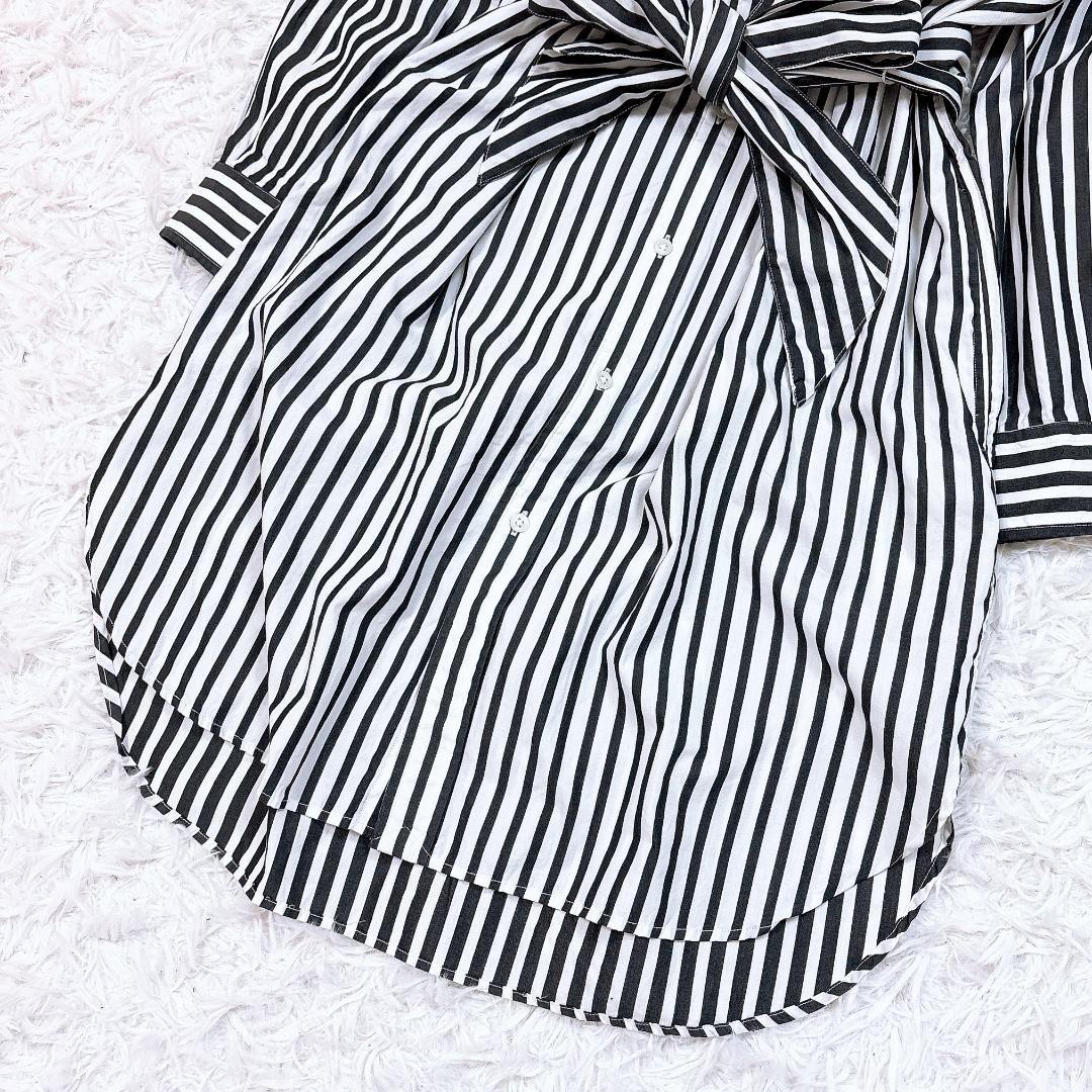 大きいサイズ8✨希少【美品】ポロラルフローレン ベルテッドストライプシャツドレス