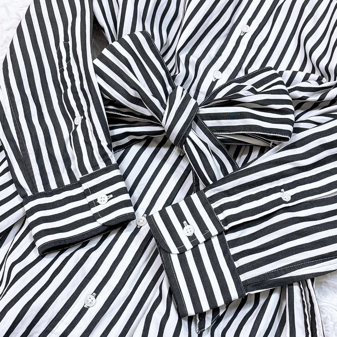 大きいサイズ8✨希少【美品】ポロラルフローレン ベルテッドストライプシャツドレス