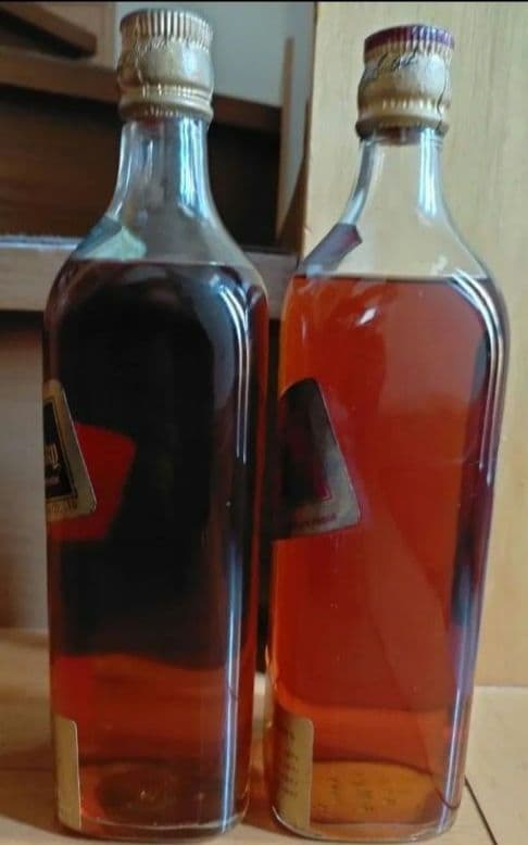 ジョニー・ウォーカー 1960年代 ブラック& レッドラベル 希少コルクキャップ