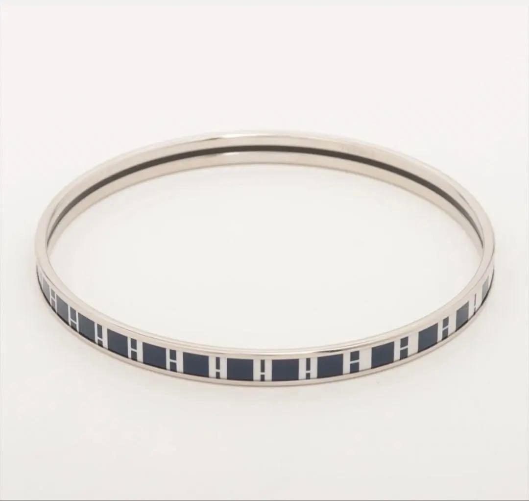 【美品】HERMES エルメス　バングル　エマイユ/OP'H リラ×マリン