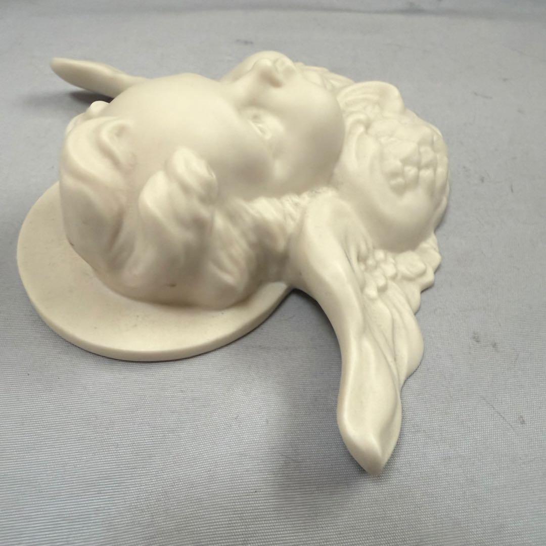 岡馬勲　天使　壁掛け　壁飾り　磁器