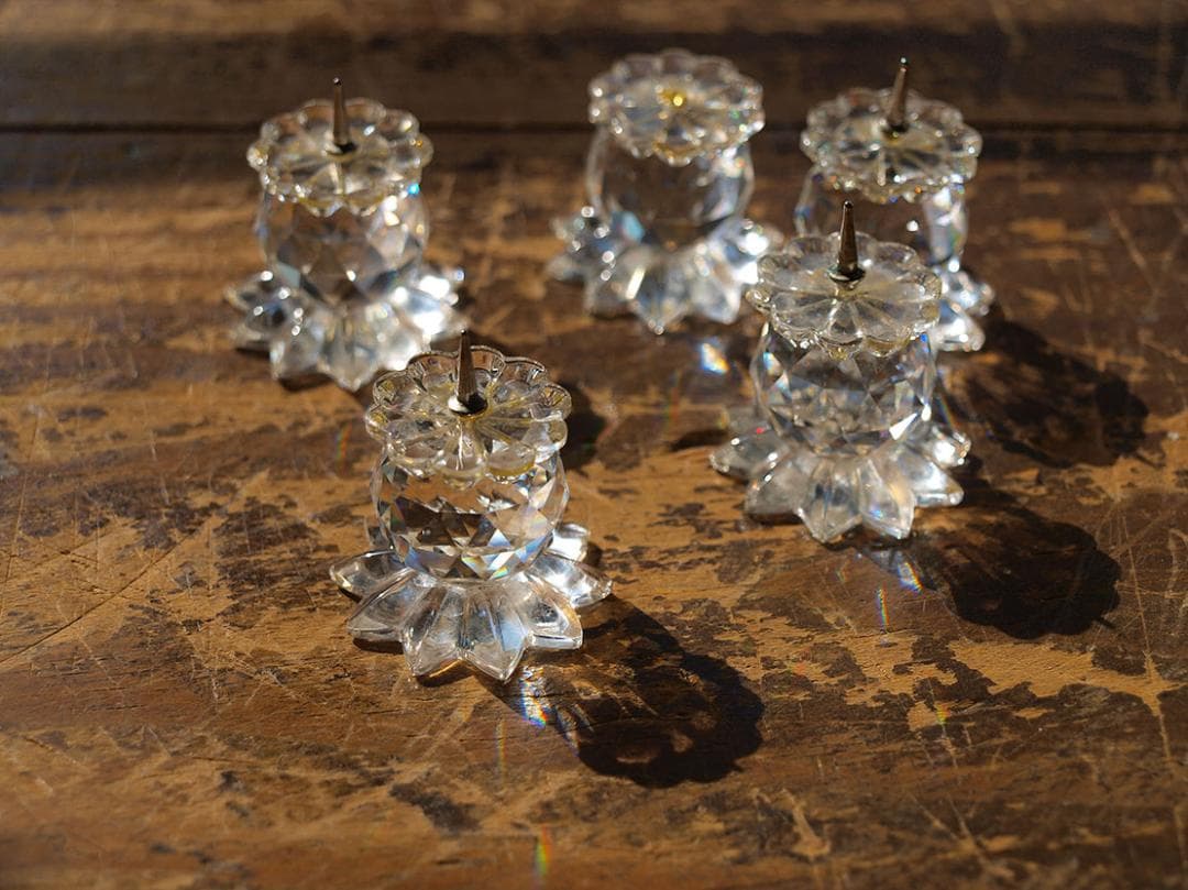 ヴィンテージ 1970年代 スワロフスキー キャンドルホルダー 5点 /H883
