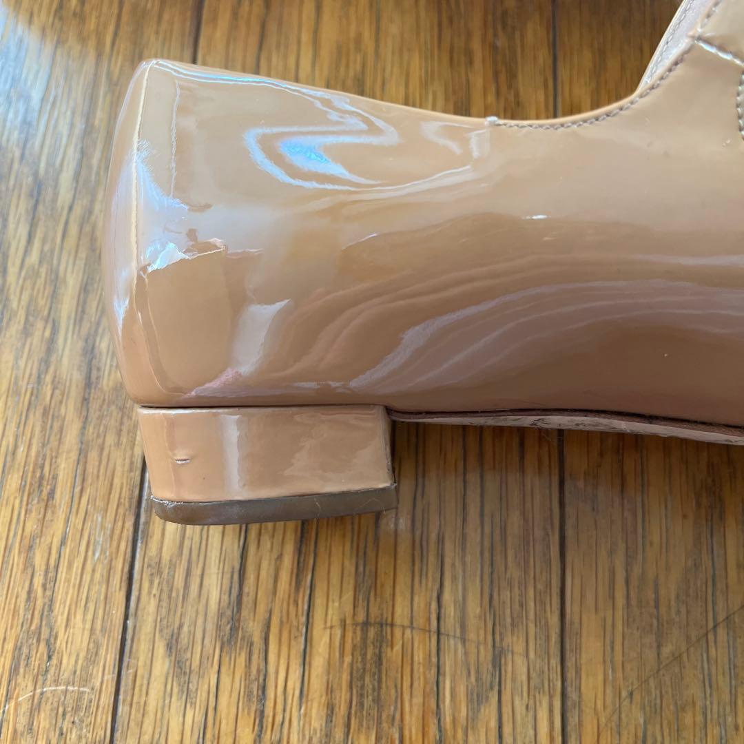 Miu Miu ベージュ フラットシューズ バレリーナ　37.5 ミュウミュウ