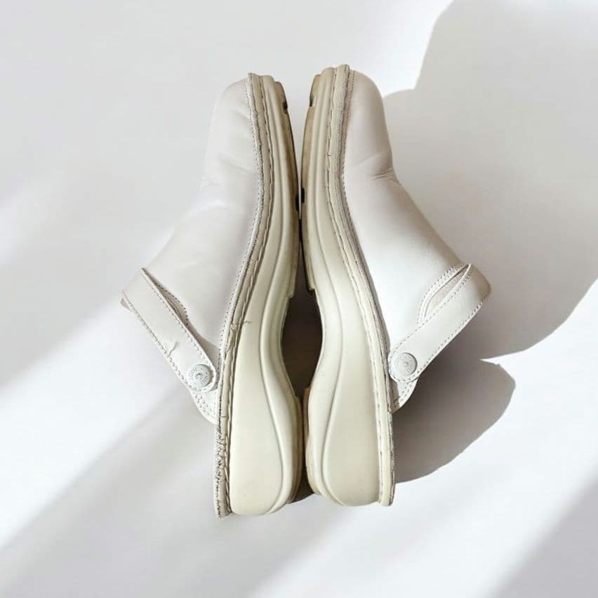 訳アリ NAOT IRIS サボサンダル ホワイト レザー ナオトアイリス 38