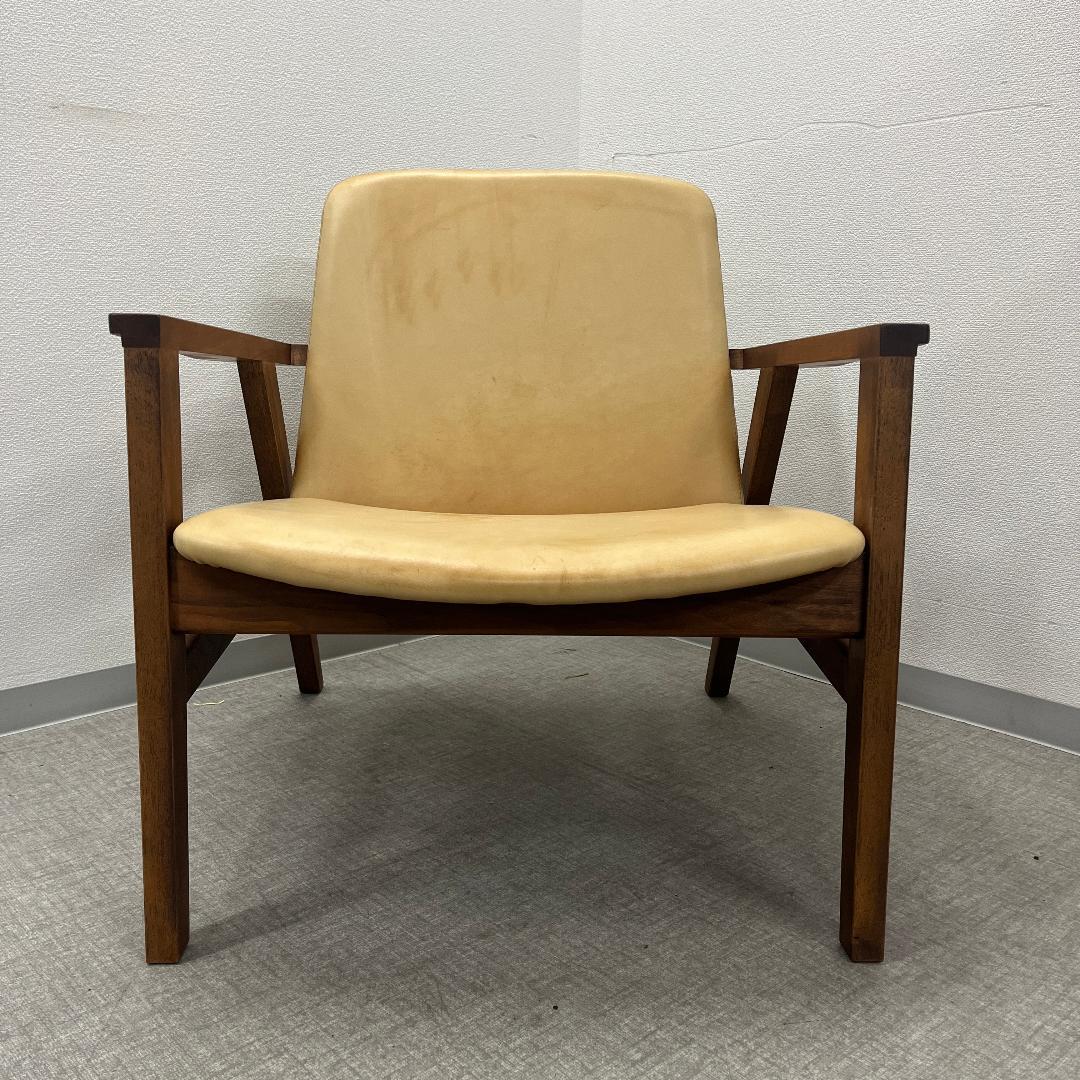 karf カーフ Ann アン ラウンジチェア 本革 ウォールナット ①
