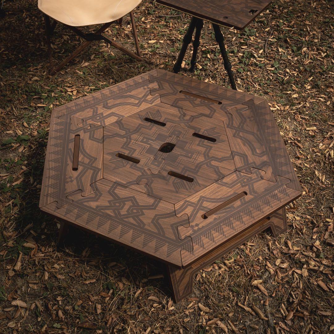 oldmountain 柄兄弟　柄次郎　柄美　六角テーブルヘキサテーブル