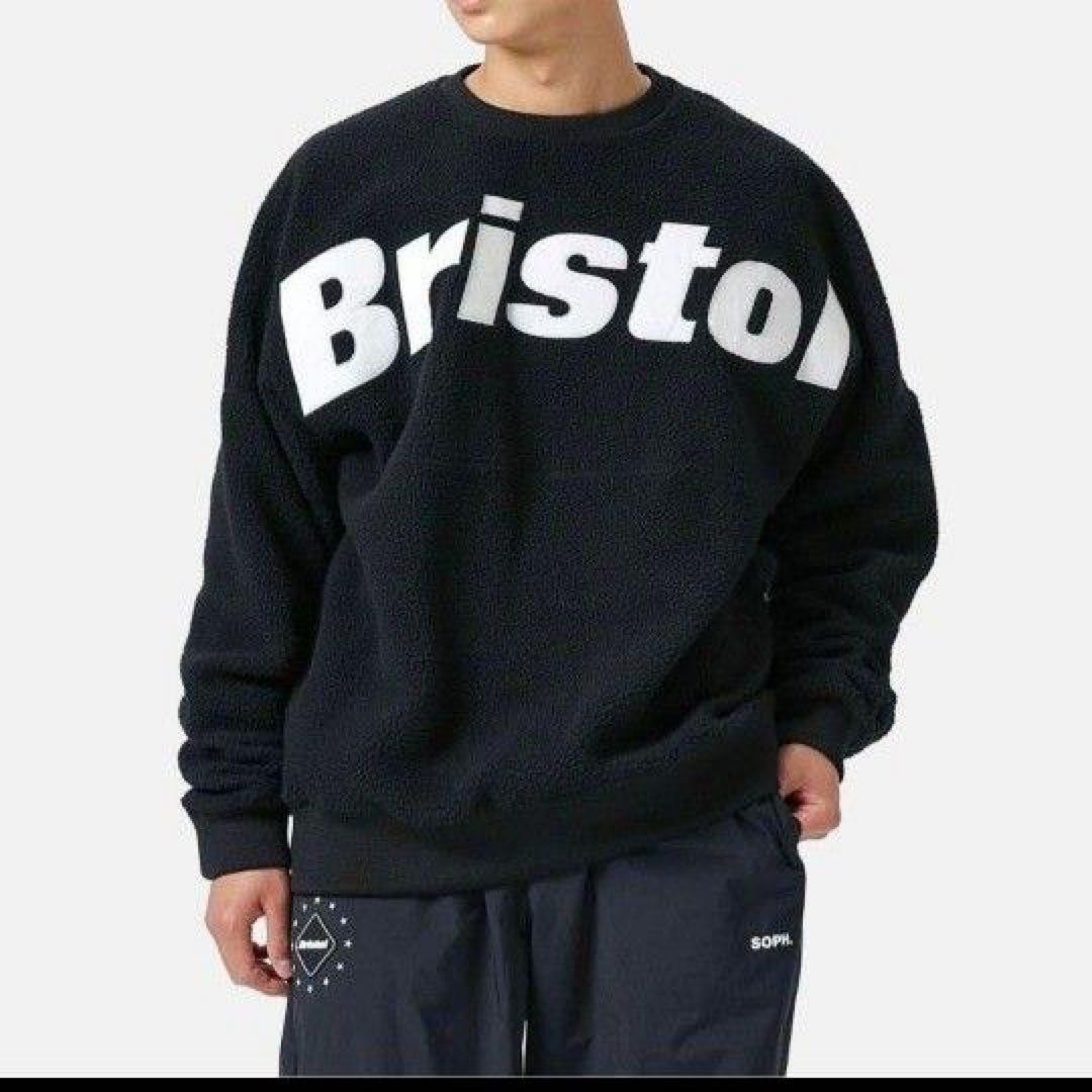 【着用2回極美品】22AW FCRB ボアフリース ビッグロゴ クルーネックXL