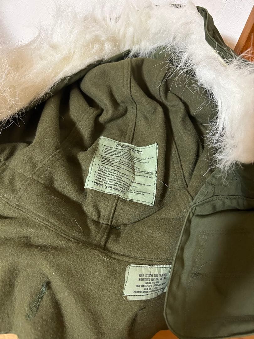 帽子 70s 80s U.S.ARMY M-65 synthetic fur hood