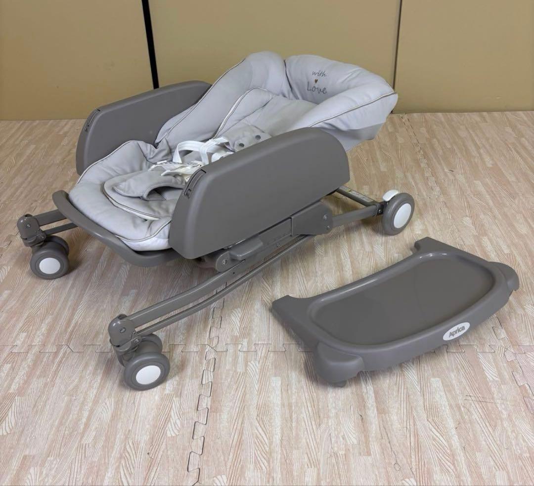 アップリカ　ハイローベッド＆チェア　ユラリズム　グレー