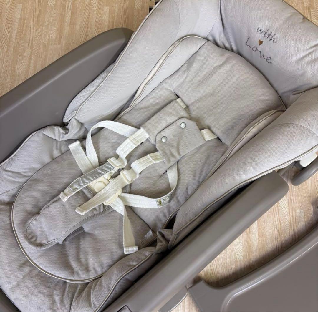 アップリカ　ハイローベッド＆チェア　ユラリズム　グレー