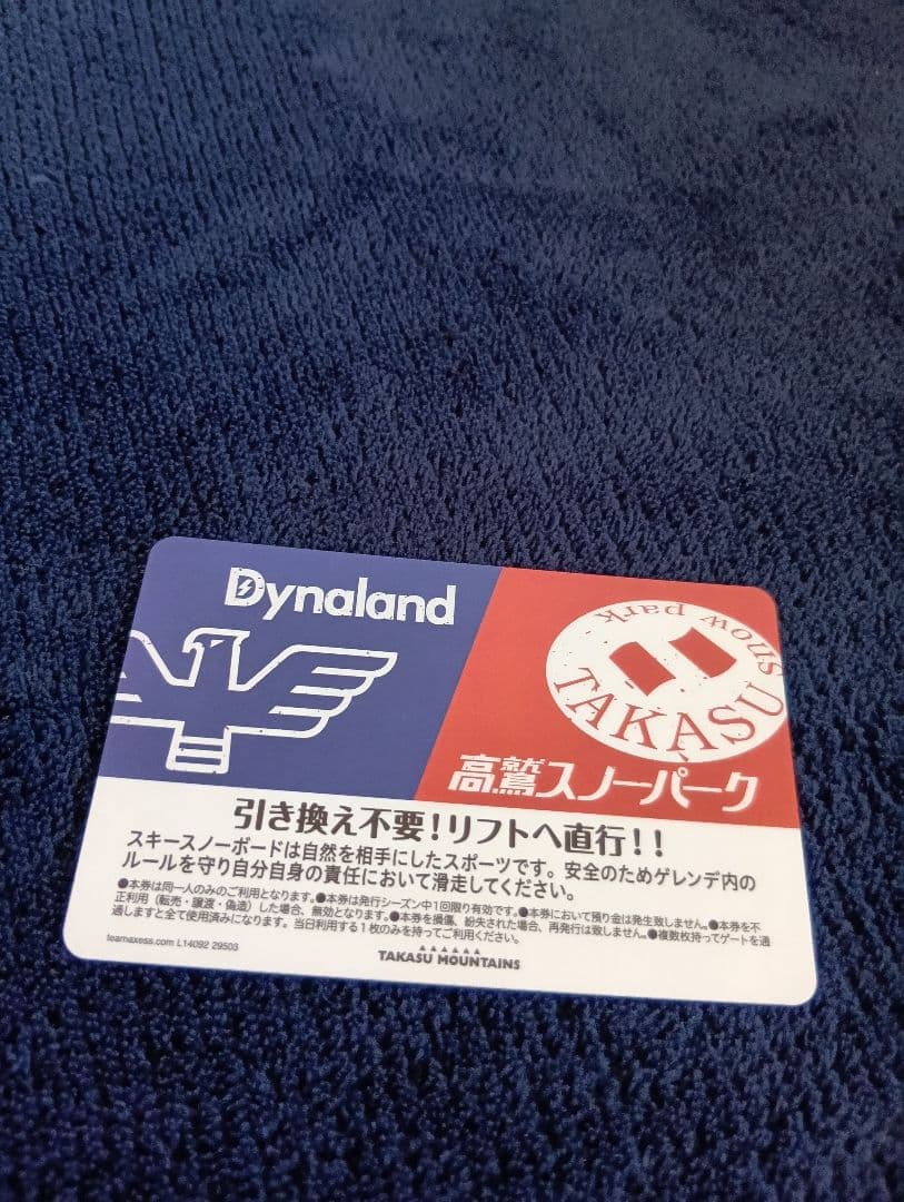 ダイナランド＆高鷲スノーパーク リフト券 引換不要
