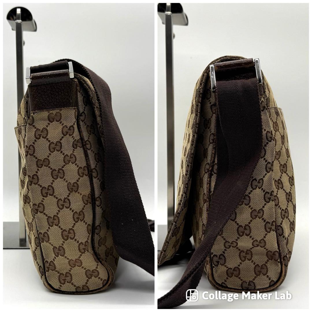 GUCCI グッチ　GGキャンバス　メッセンジャーバッグ　146236