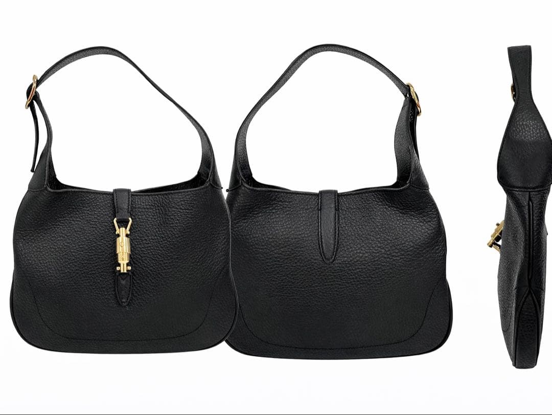 gucci ジャッキー ブラック　シボ革