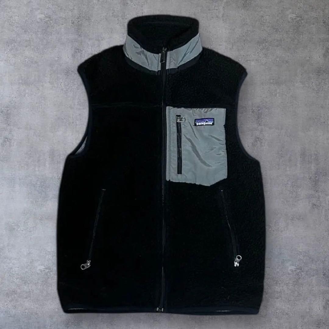 patagonia レトロX ベスト ブラック／グレー　XS