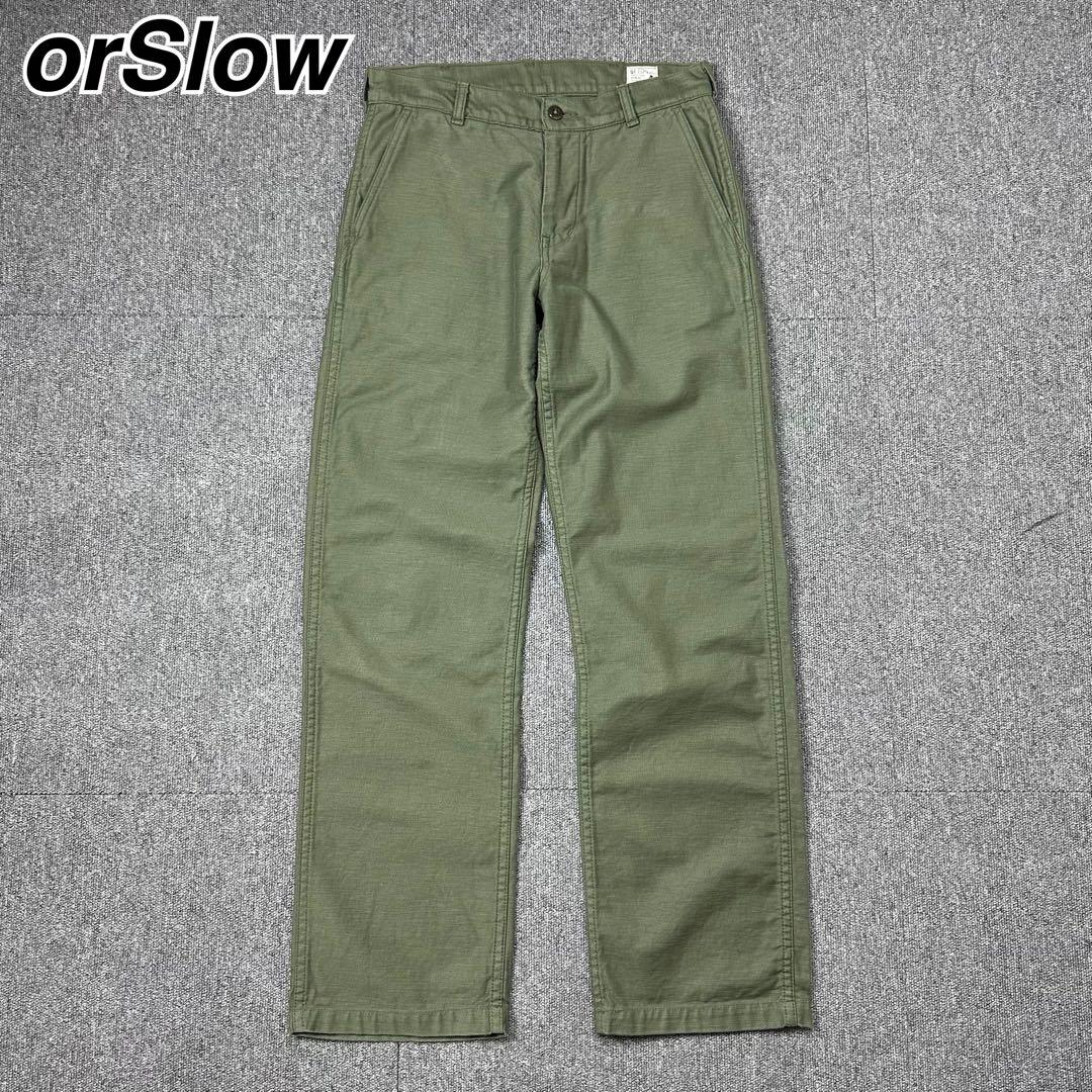 orSlow ワークパンツ オリーブ オアスロウ ファティーグパンツ