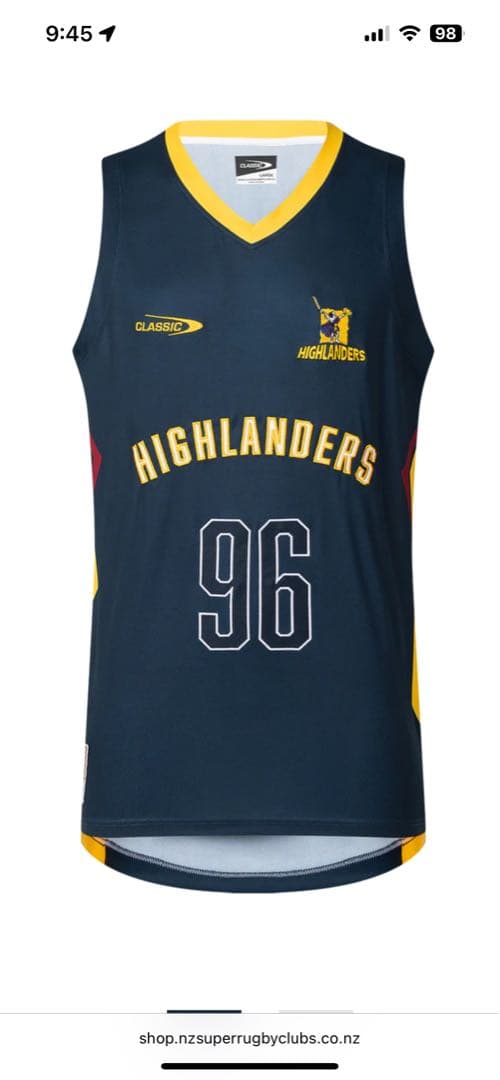 スーパーラグビー ハイランダーズ バスケシングレット　XL 新品