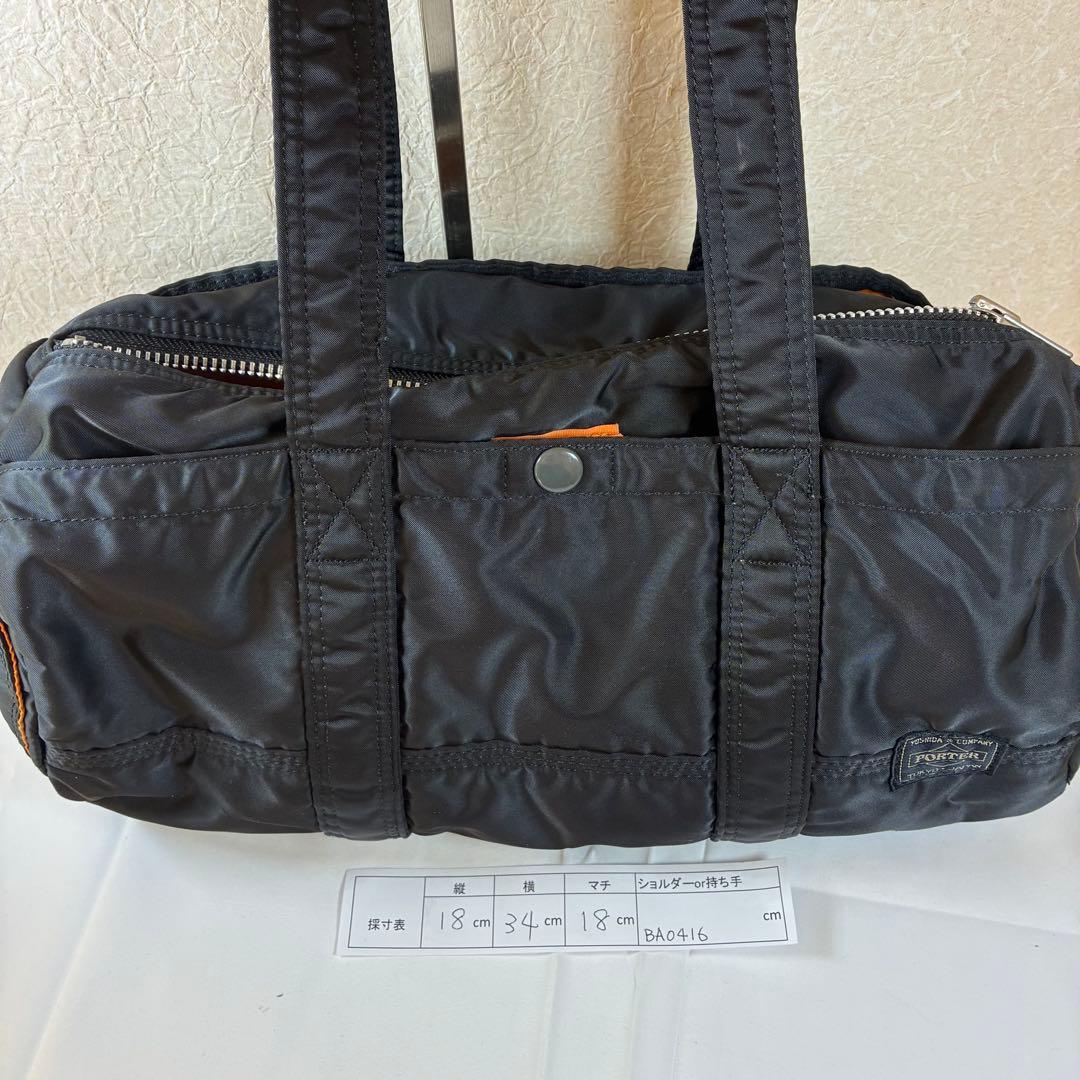 [未使用級] PORTER タンカー ドラムバッグ ミニボストン