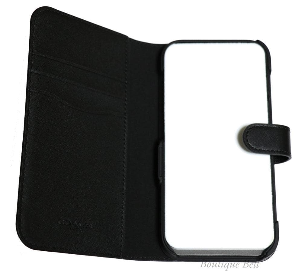 【コーチ】SIG チャコール iPhone14Pro 手帳型ケース