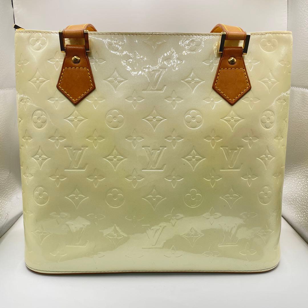 ルイヴィトン モノグラムヴェルニ ハンドバッグ トート ショルダー クリーム系