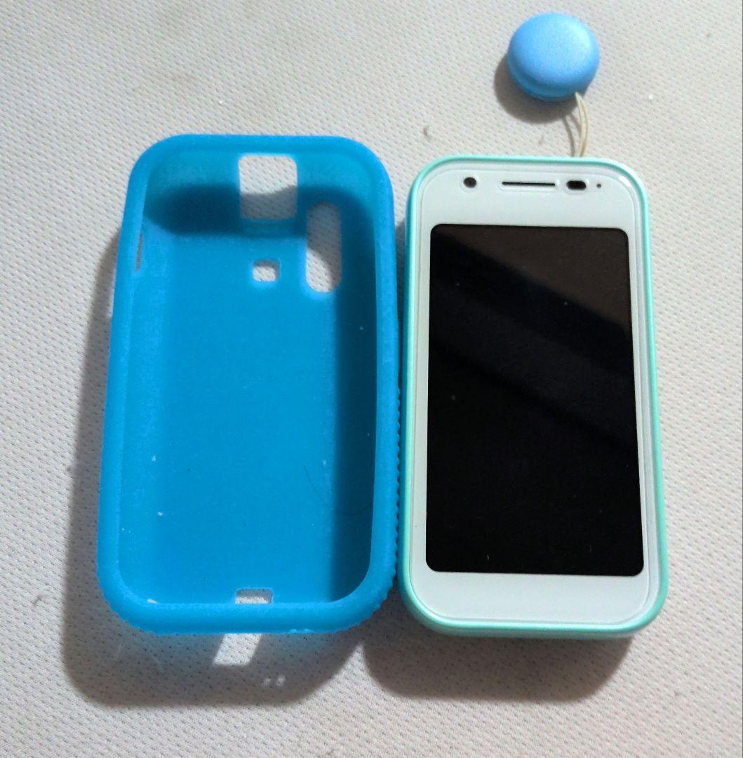 auキッズ携帯　mamorino6　ミント　シリコンカバーつき