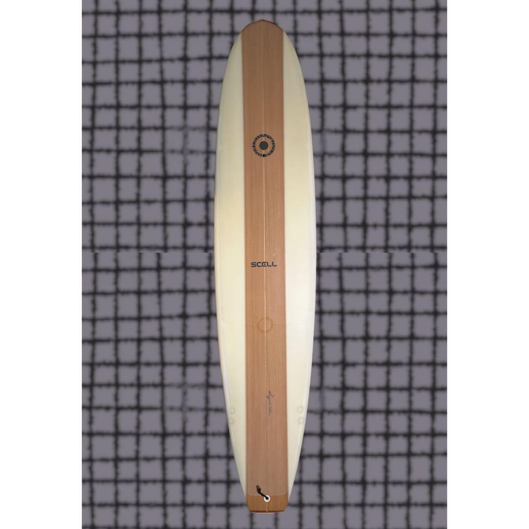 SCELL ロングボード 8ftウッド調 3フィン