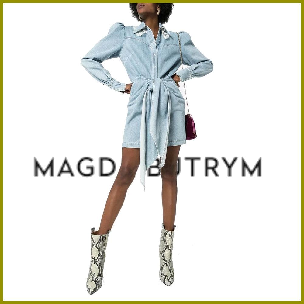 新品 タグ付き ワンピース デニムワンピース デニム レース