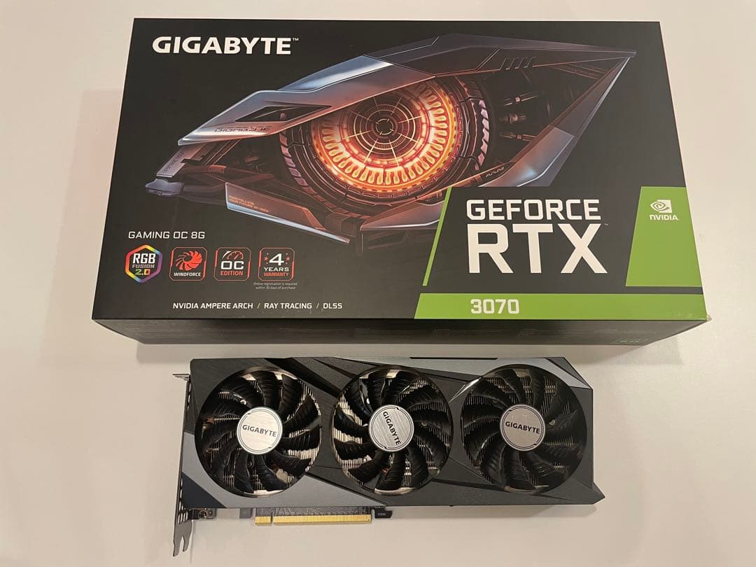 グラフィックボード・グラボ・ビデオカード GIGABYTE RTX 3070 8gb