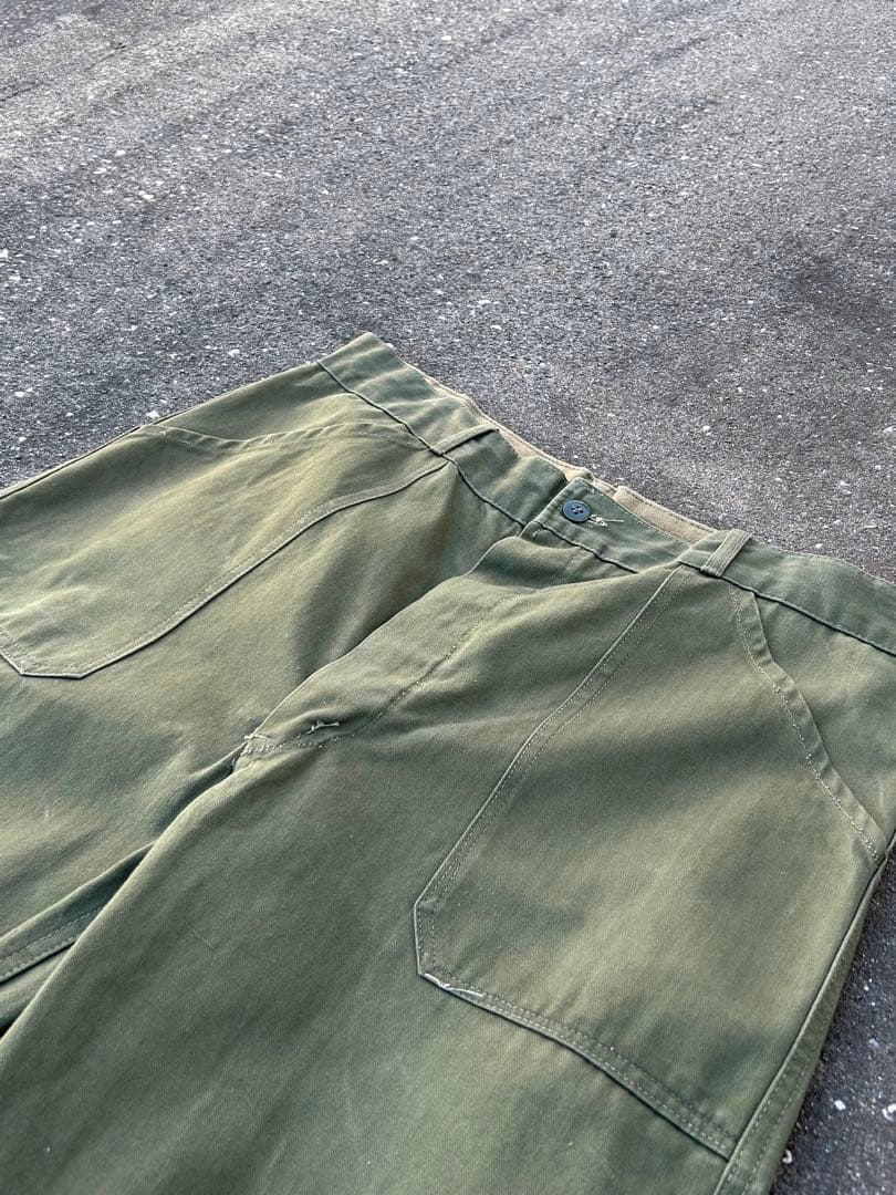 50's~ HBT French army ベイカーパンツ ヘリンボーン