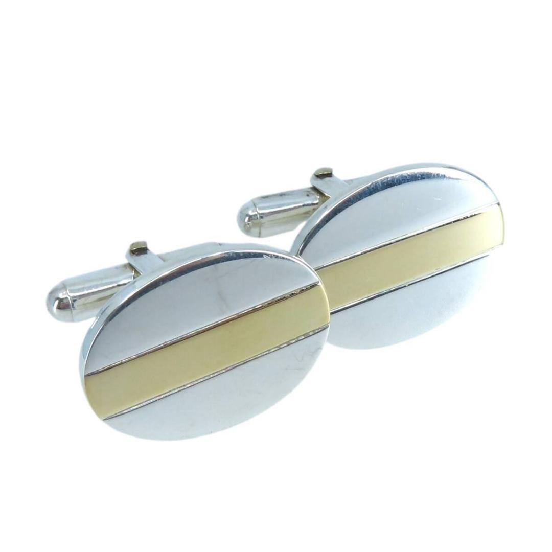 ティファニー スクエア ゴールド ライン コンビ カフス メンズ YO102