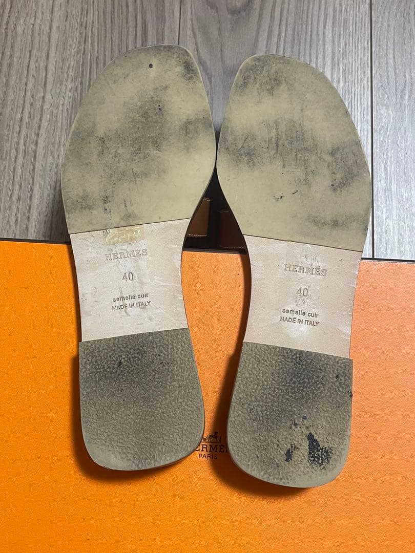 【美品】HERMES エルメス オラン ゴールド 40