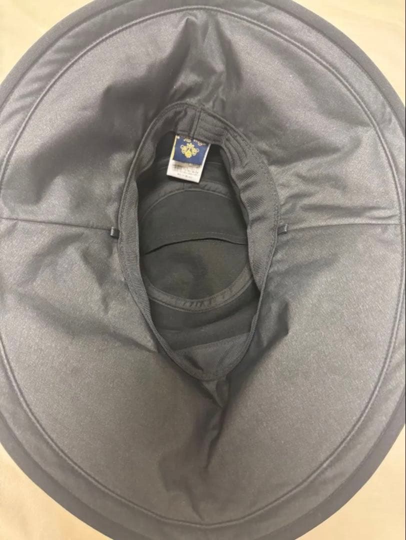 芦屋ロサブラン 総遮光プレーンハット　ブラック S つば13cm