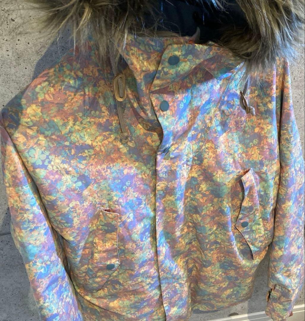 BURTON★バートン★花柄スキーウェアジャケットM★スノーボードレディース女性