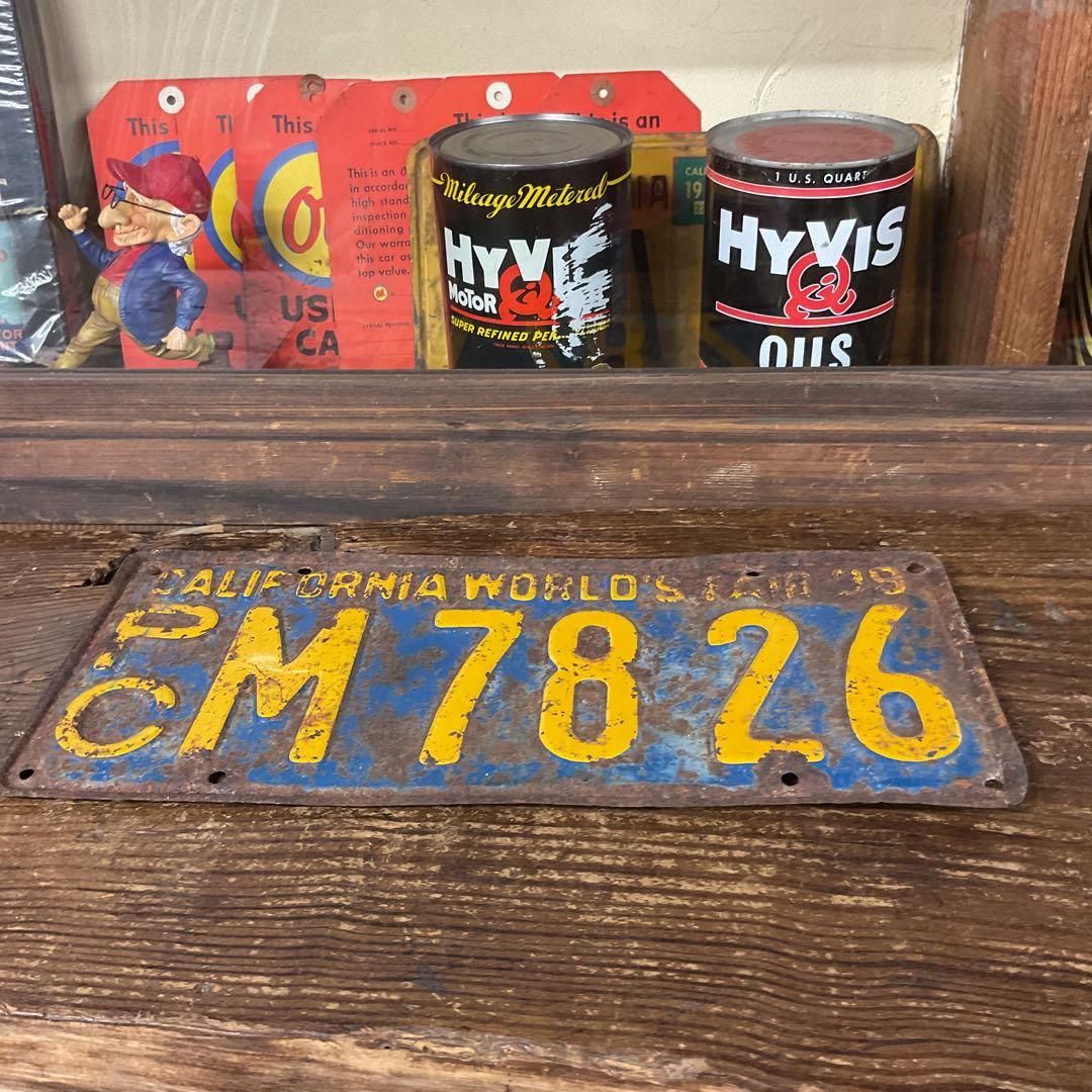30'sカリフォルニア　ワールドフェア　ナンバープレート