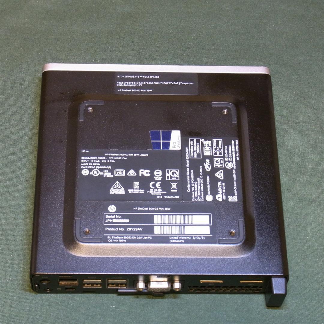 ミニPC hp EliteDesk 800 G3 DM 35W Windows11 Pro
