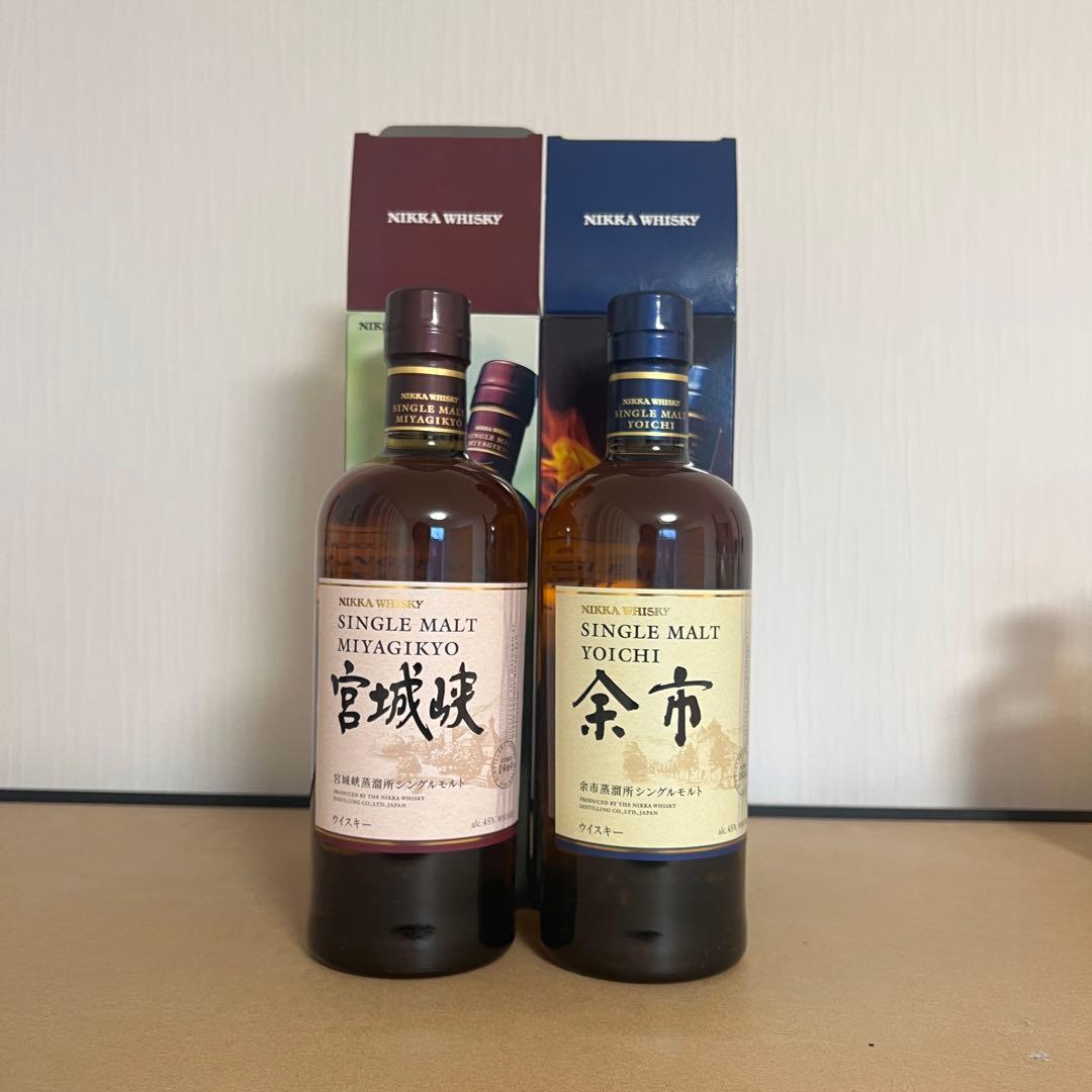 ニッカウイスキー 宮城峡&余市セット　箱有り