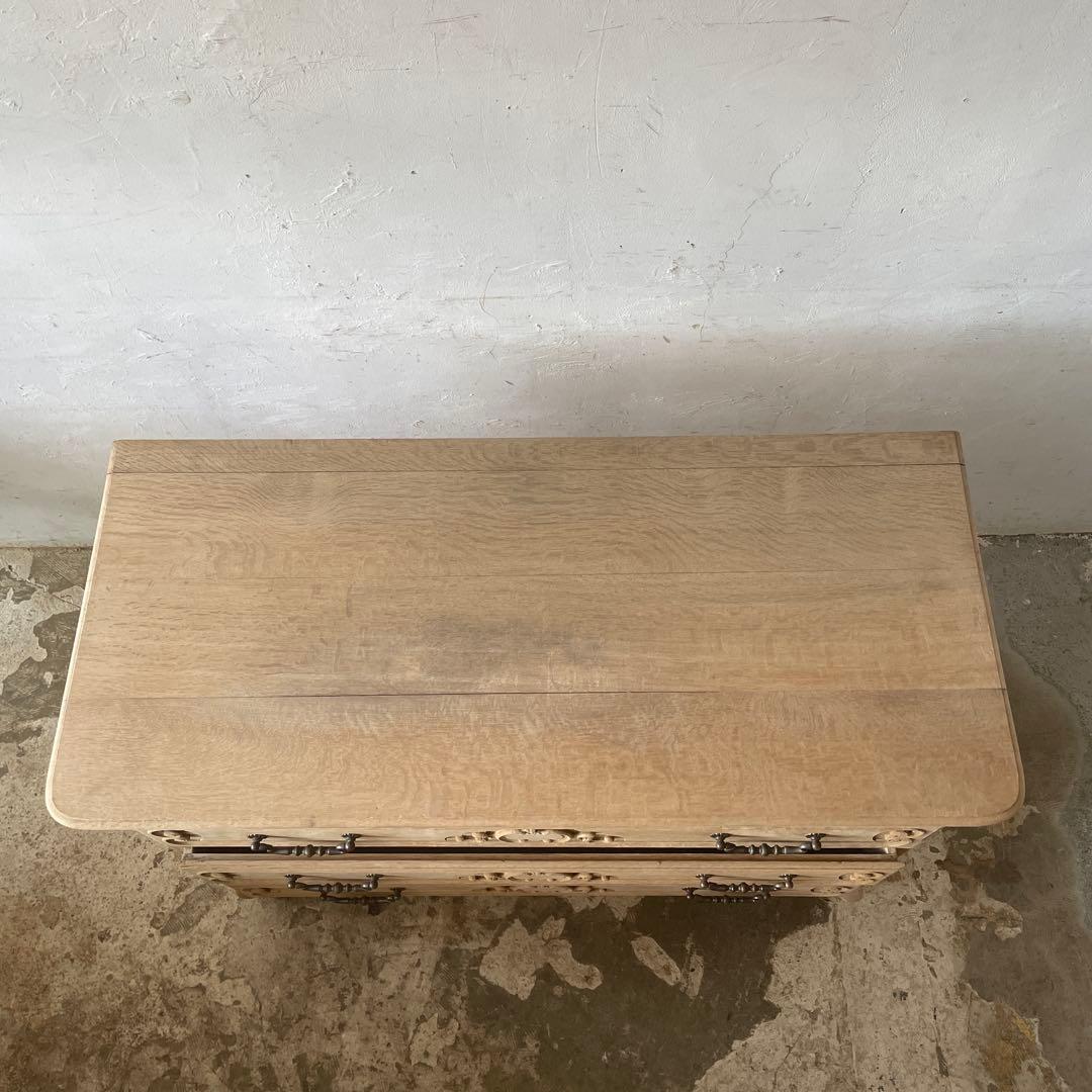 年末・年始SALE ビンテージ 3段チェスト 猫脚 剥離