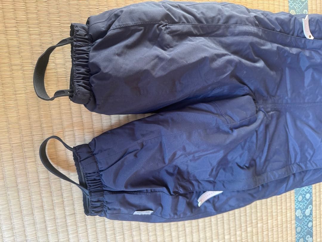 ネイビー 子ども用 スキーウェア ファー付き