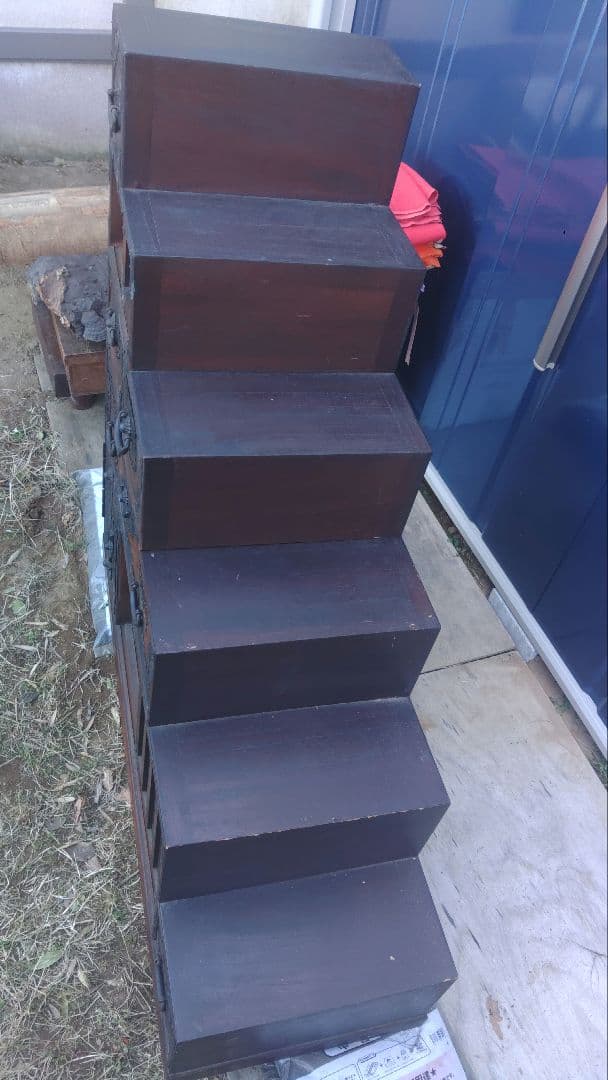 nobu989615　階段箪笥　アンティーク　木製　時代箪笥