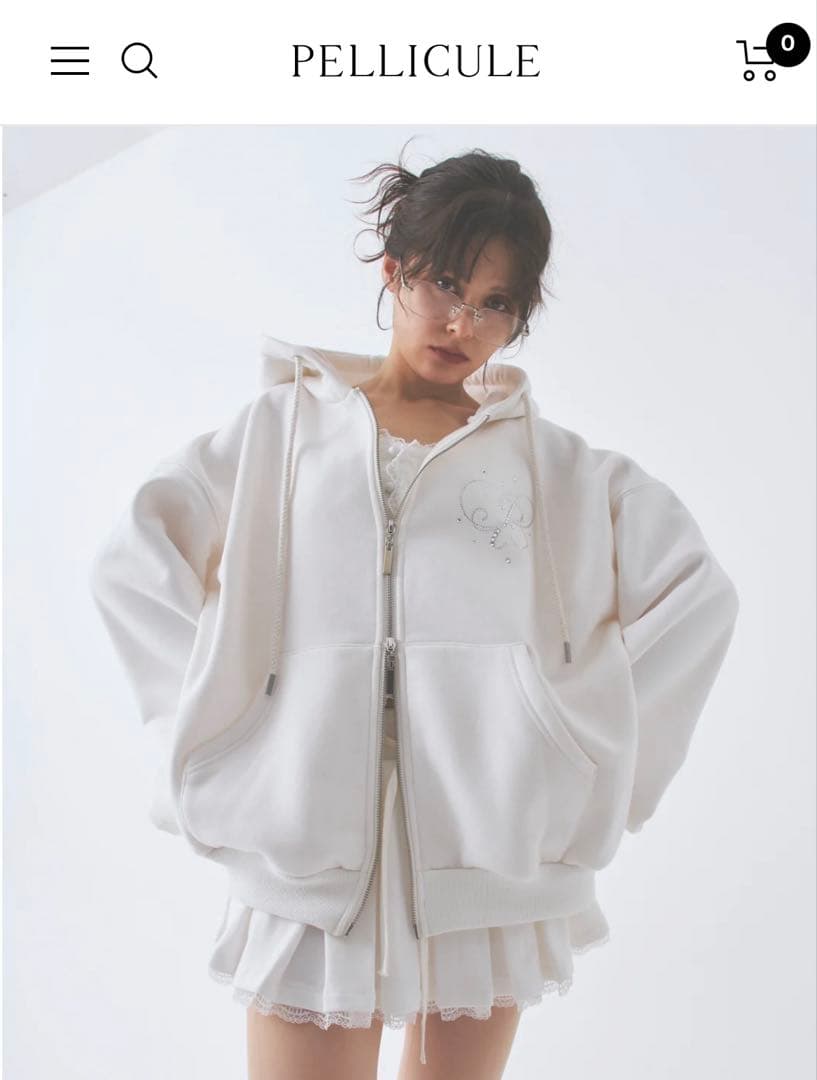 PELLICULEペリキュール　motif stone big PK white