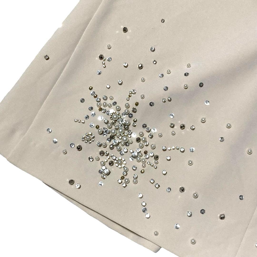 グレースコンチネンタル 定価5.7万 ビジューAラインワンピース オケージョン