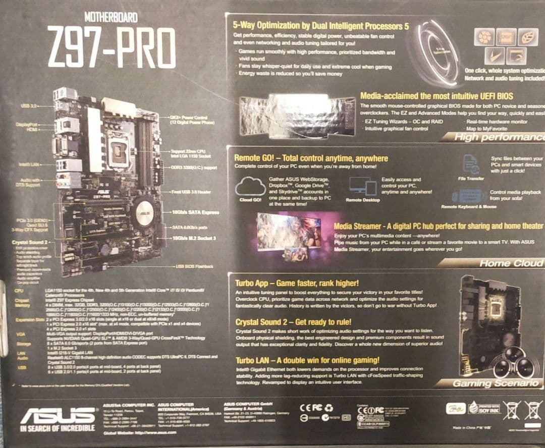 未使用品 ASUS Z97 PRO マザーボード