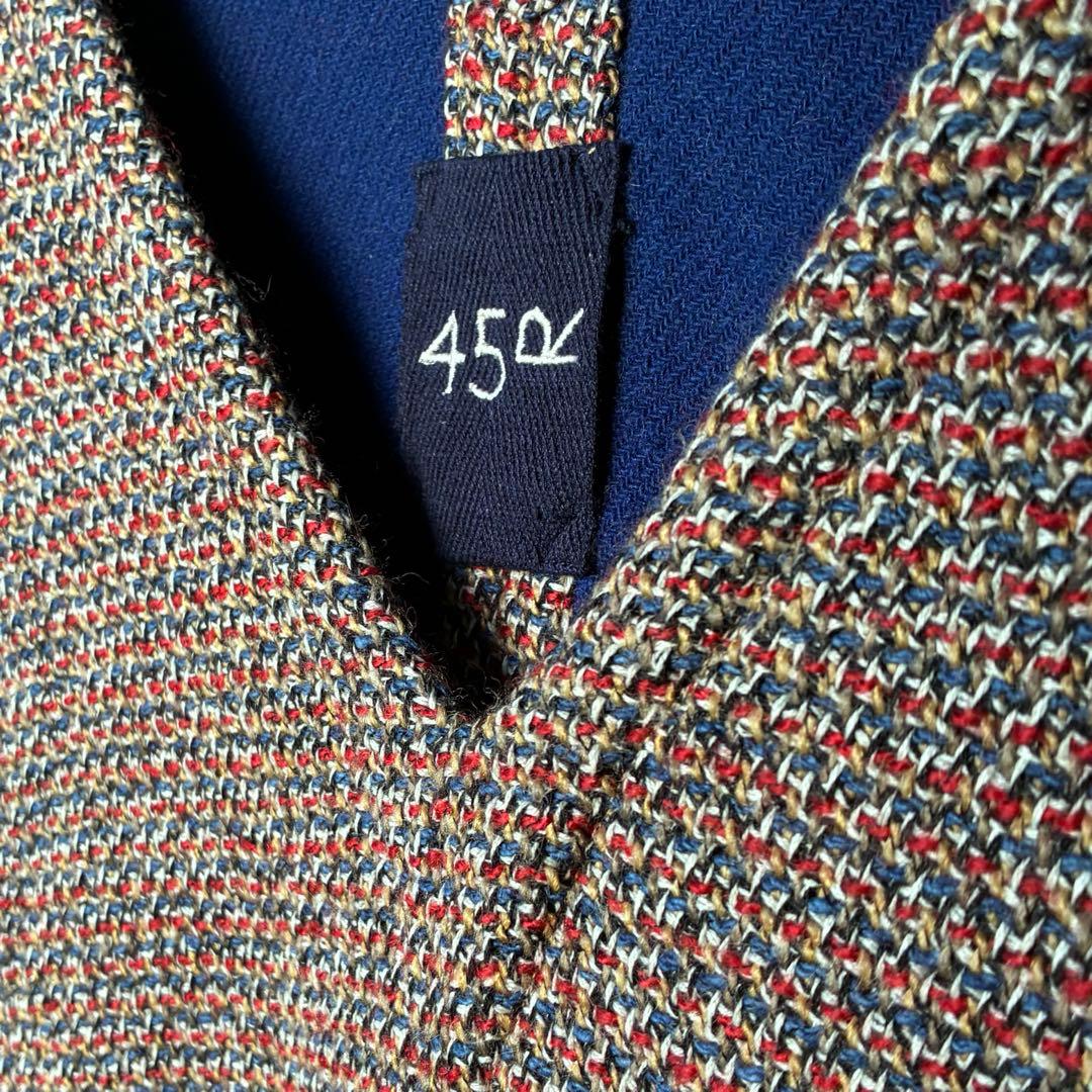 【45R】アーミッシュツイードワンピース Aライン ウール ジャンパースカート