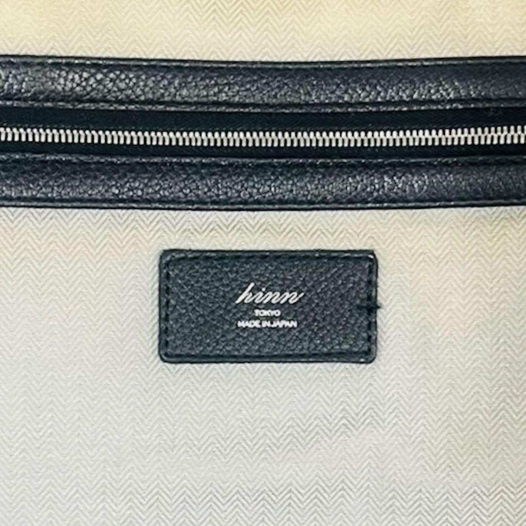 高級感あるhinn 黒 レザー　ビジネスバッグ