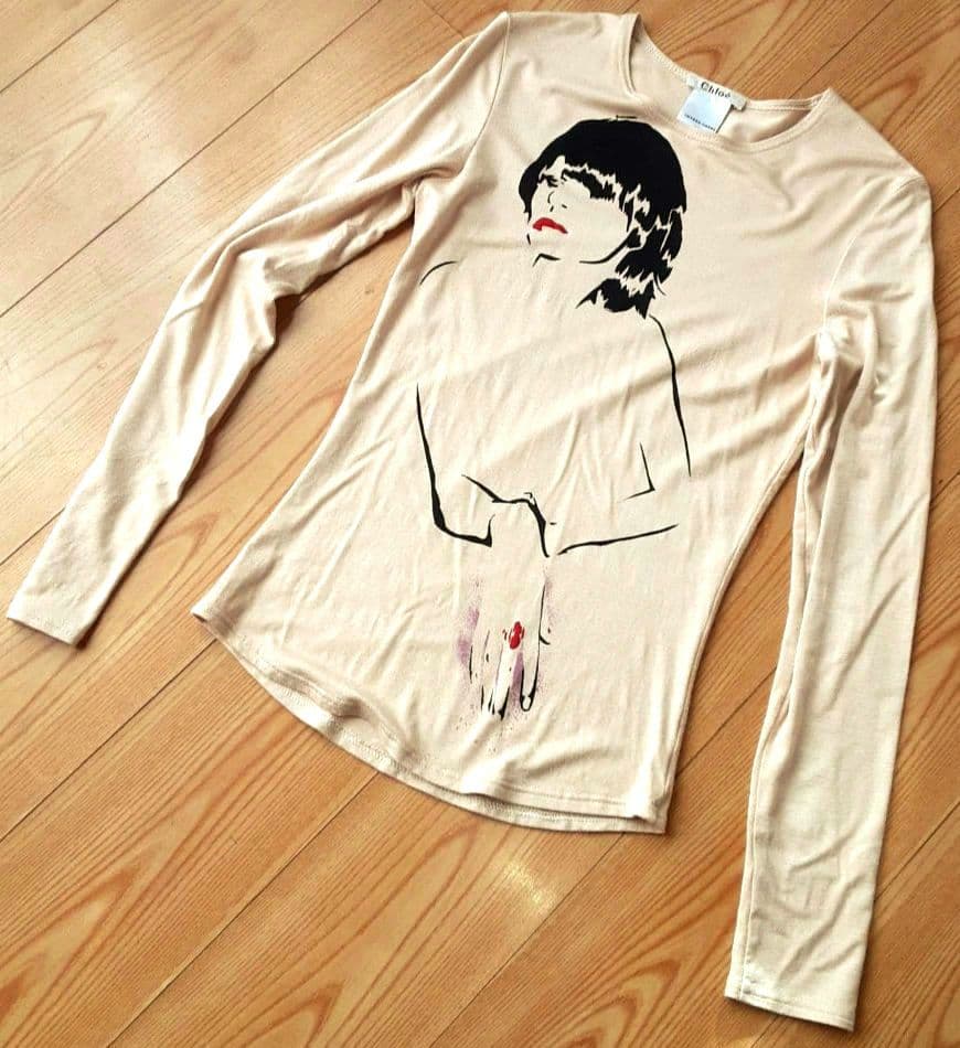 【Chloé】ヴィンテージ アートプリント 長袖 カットソー