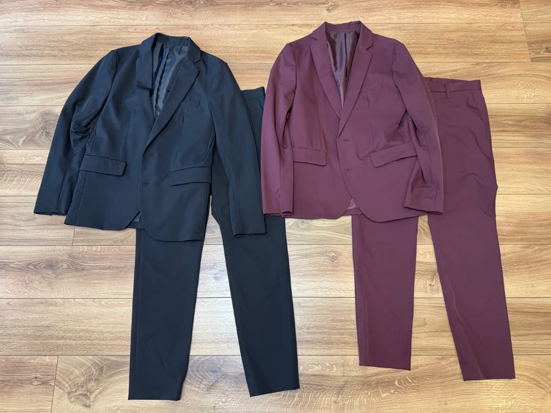 STUDIOUS セットアップ2セット(ブラック・バーガンディ)