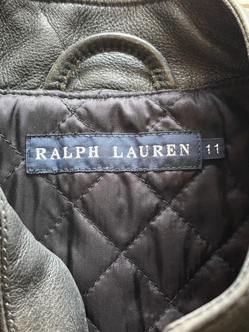 Ralph Lauren レザージャケット　レディース 11号 ライダース　牛革