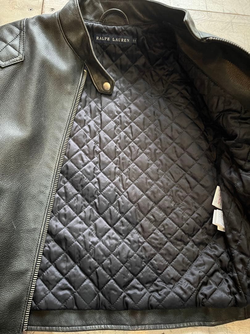 Ralph Lauren レザージャケット　レディース 11号 ライダース　牛革
